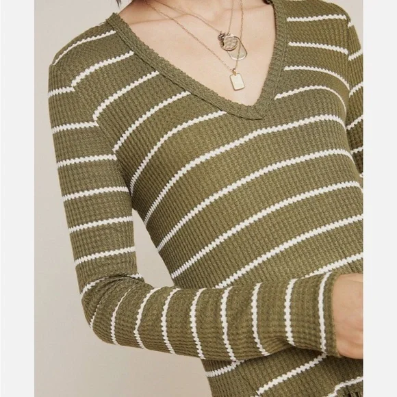 Anthropologie EritAli Striped Tallie Peplum top - Picture 4 of 10